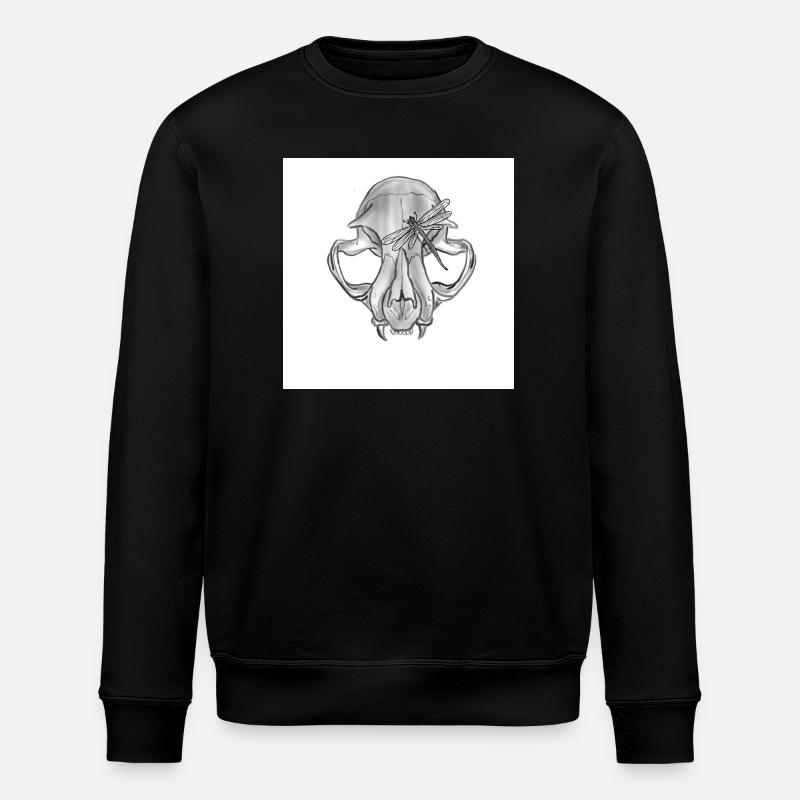 Schädel Libelle Monochrom - Stanley/Stella Unisex Bio-Sweatshirt ROLLER - Schwarz