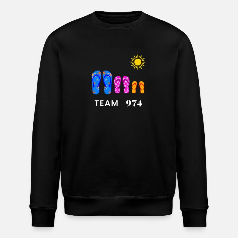 Team 974 savates Summer Sun - Stanley/Stella ROLLER Unisex Organic Sweatshirt - black