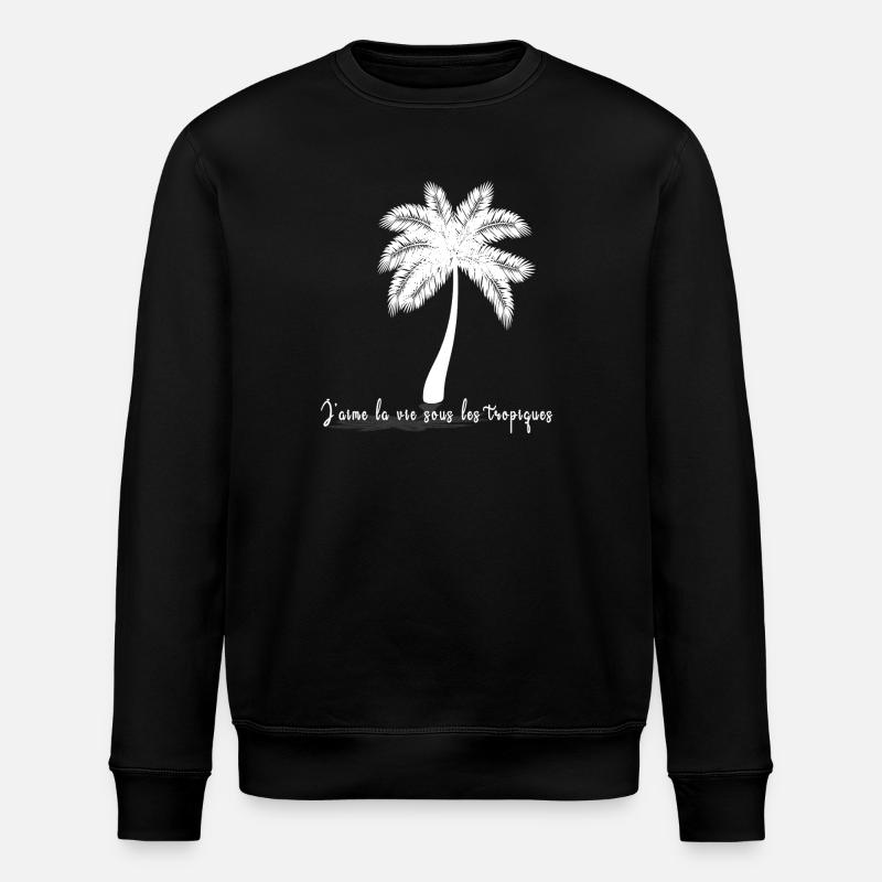Palmier Silhouette Tropical - Sweat bio ROLLER Stanley/Stella Unisexe - noir