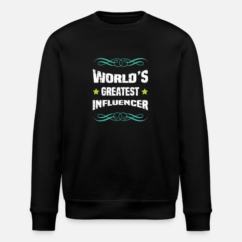 World's Best Influencer - Stanley/Stella ROLLER Unisex Organic Sweatshirt - black