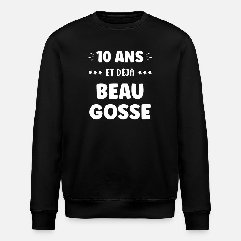 Beau gosse à 10 ans - Sweat bio ROLLER Stanley/Stella Unisexe - noir