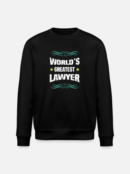World's Greatest Lawyer Design - Stanley/Stella ROLLER Unisex Organic Sweatshirt - black