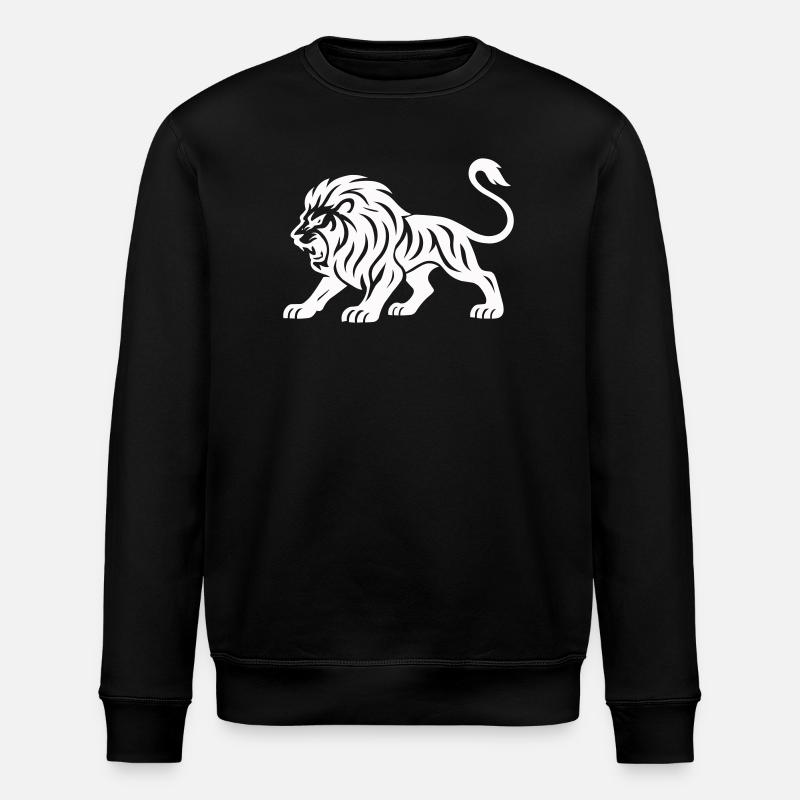 Tiger Silhouette  - Stanley/Stella Unisex Bio-Sweatshirt ROLLER - Schwarz