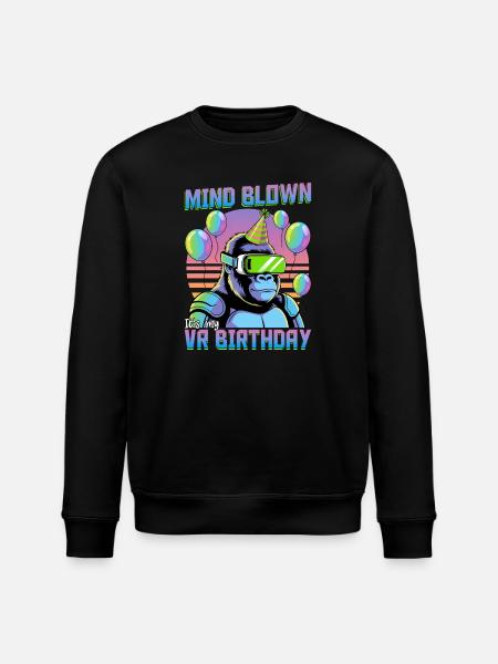 Birthday Gamer VR - Stanley/Stella ROLLER Unisex Organic Sweatshirt - black