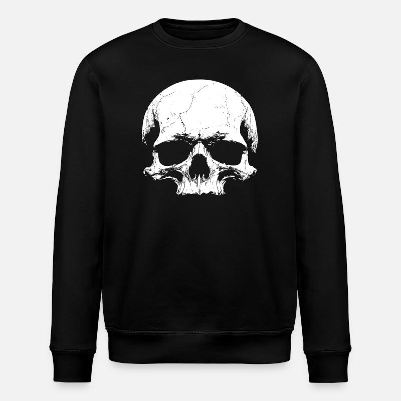 Totenschädel - Stanley/Stella Unisex Bio-Sweatshirt ROLLER - Schwarz