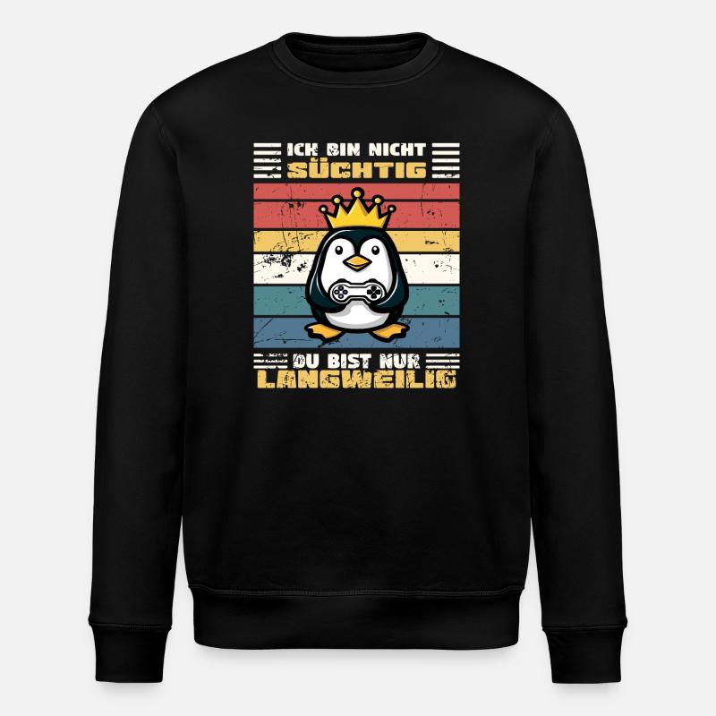 I'm not addicted - gambling - Stanley/Stella ROLLER Unisex Organic Sweatshirt - black