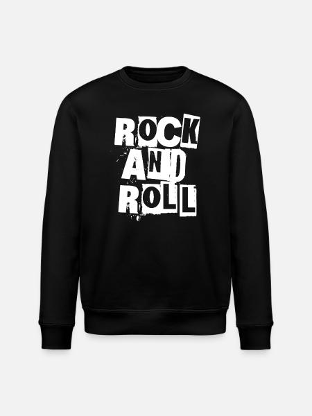 Rock'n'Roll-Grunge-Typografie - Stanley/Stella Unisex Bio-Sweatshirt ROLLER - Schwarz