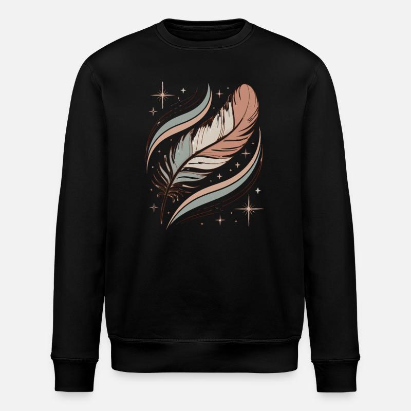 Boho Soul Feather - Stanley/Stella ROLLER Unisex Organic Sweatshirt - black