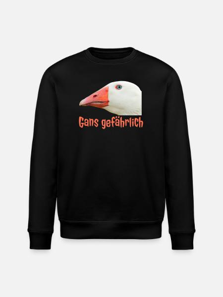 Ganz Gefährlich Gänsekopf - Stanley/Stella ROLLER Unisex Organic Sweatshirt - black