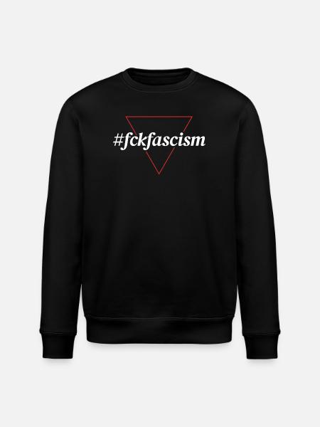 #fckfascism | Political Statement Design - Stanley/Stella ROLLER Unisex Organic Sweatshirt - black