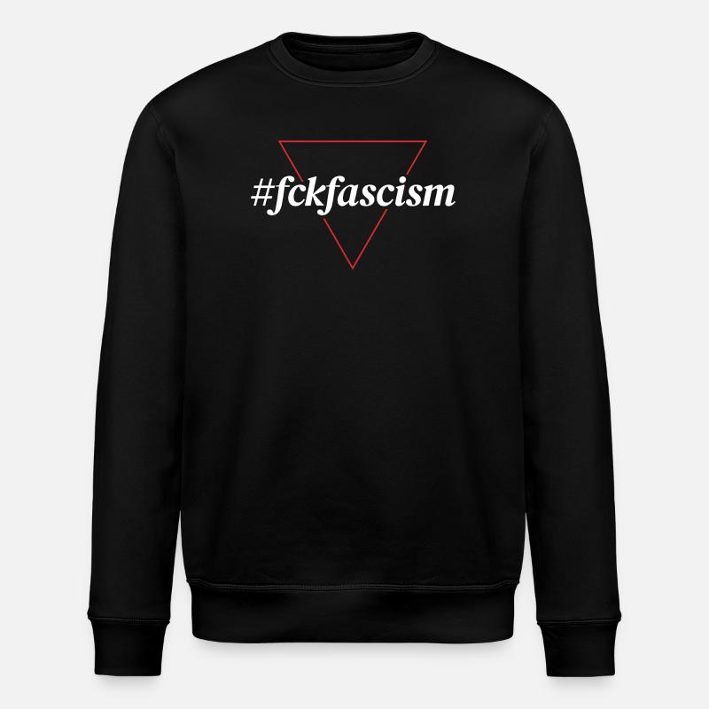 #fckfascism | Political Statement Design - Stanley/Stella ROLLER Unisex Organic Sweatshirt - black