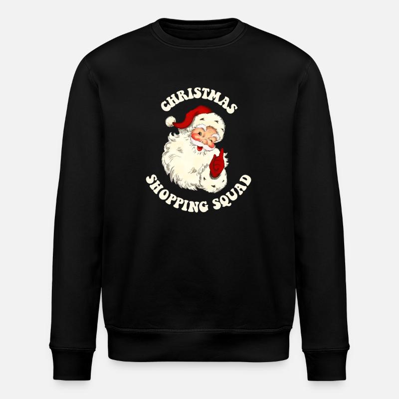 Weihnachts-Shopping-Trupp - Stanley/Stella Unisex Bio-Sweatshirt ROLLER - Schwarz