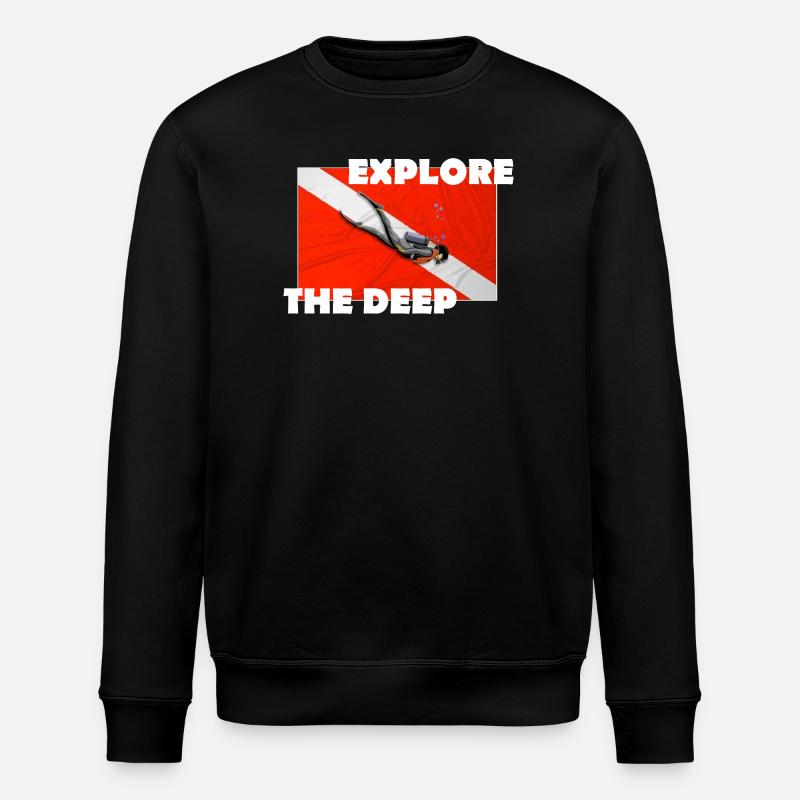EXPLORE THE DEEP - Stanley/Stella ROLLER Unisex Organic Sweatshirt - black