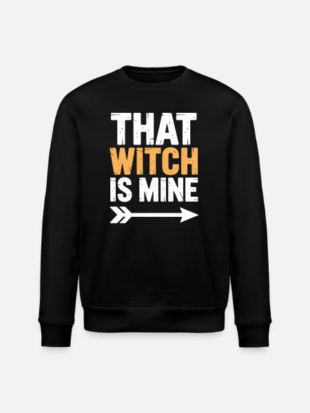 That witch is mine Halloween - Stanley/Stella ROLLER Unisex Organic Sweatshirt - black