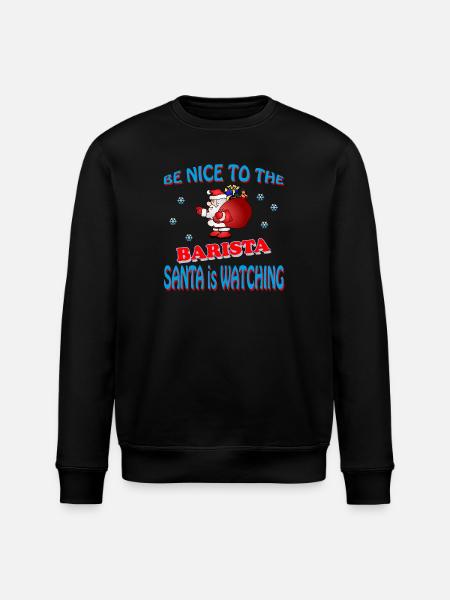 SANTA BARISTA - Stanley/Stella Unisex Bio-Sweatshirt ROLLER - Schwarz