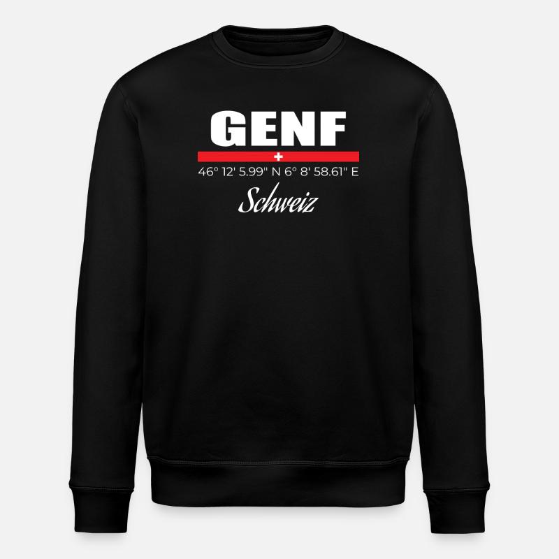 Genf - Stanley/Stella Unisex Bio-Sweatshirt ROLLER - Schwarz