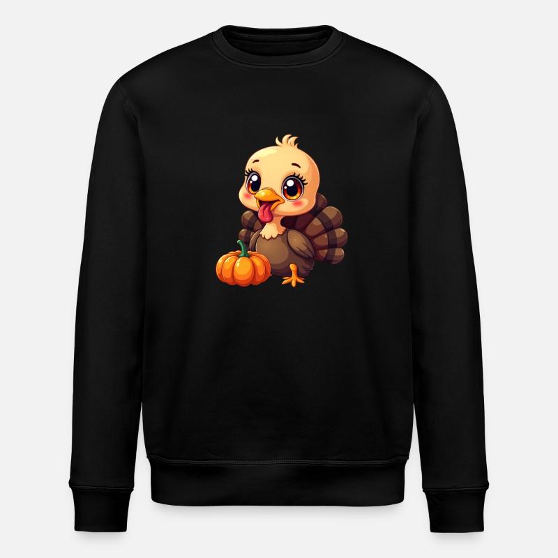 Bébé dinde de Thanksgiving - Sweat bio ROLLER Stanley/Stella Unisexe - noir