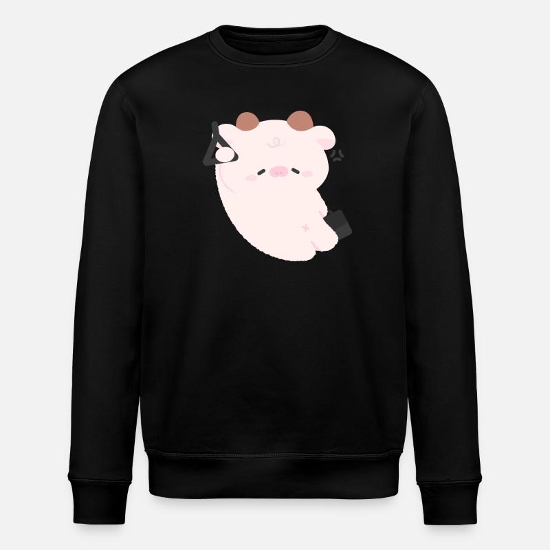 Müde Kühe pendeln - Stanley/Stella Unisex Bio-Sweatshirt ROLLER - Schwarz