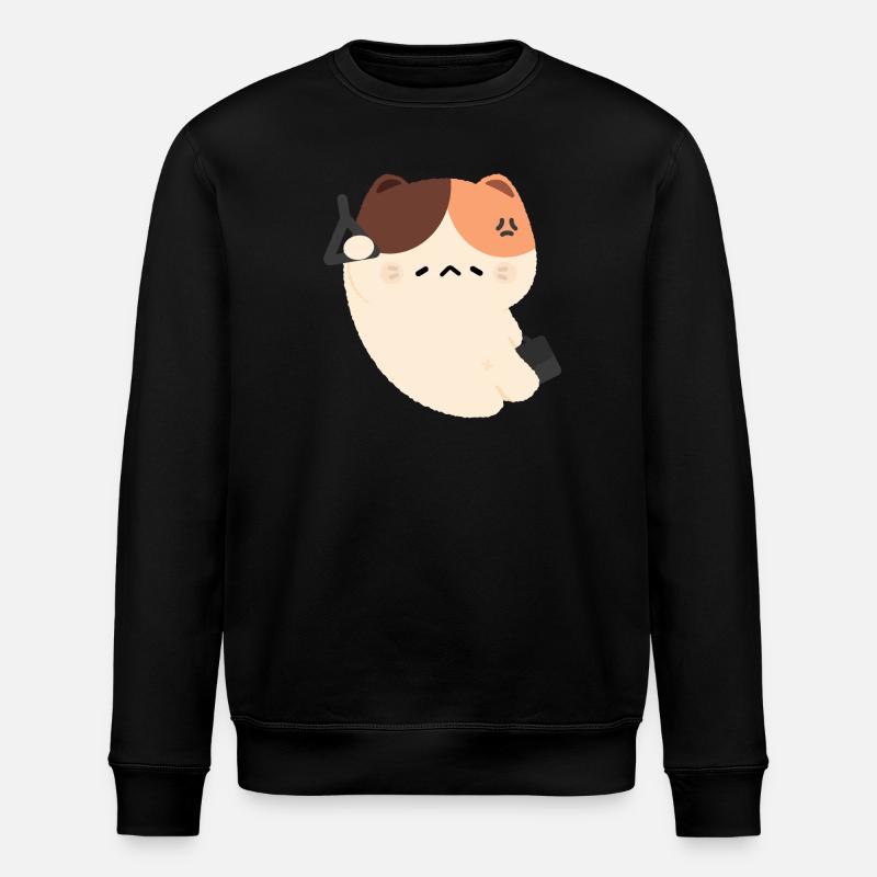 Chat fatigué Commute - Sweat bio ROLLER Stanley/Stella Unisexe - noir