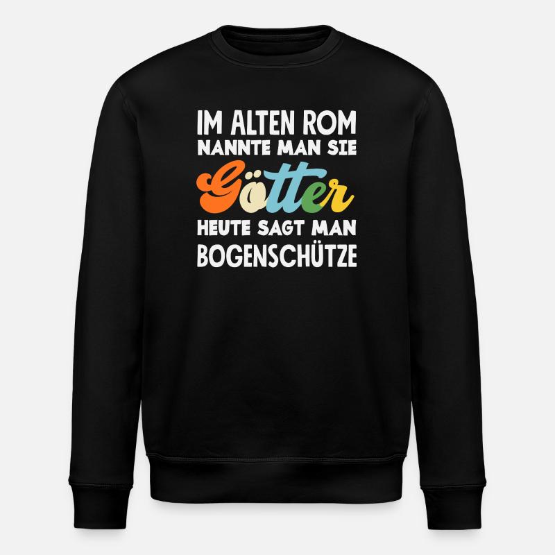 I go archery - Stanley/Stella ROLLER Unisex Organic Sweatshirt - black