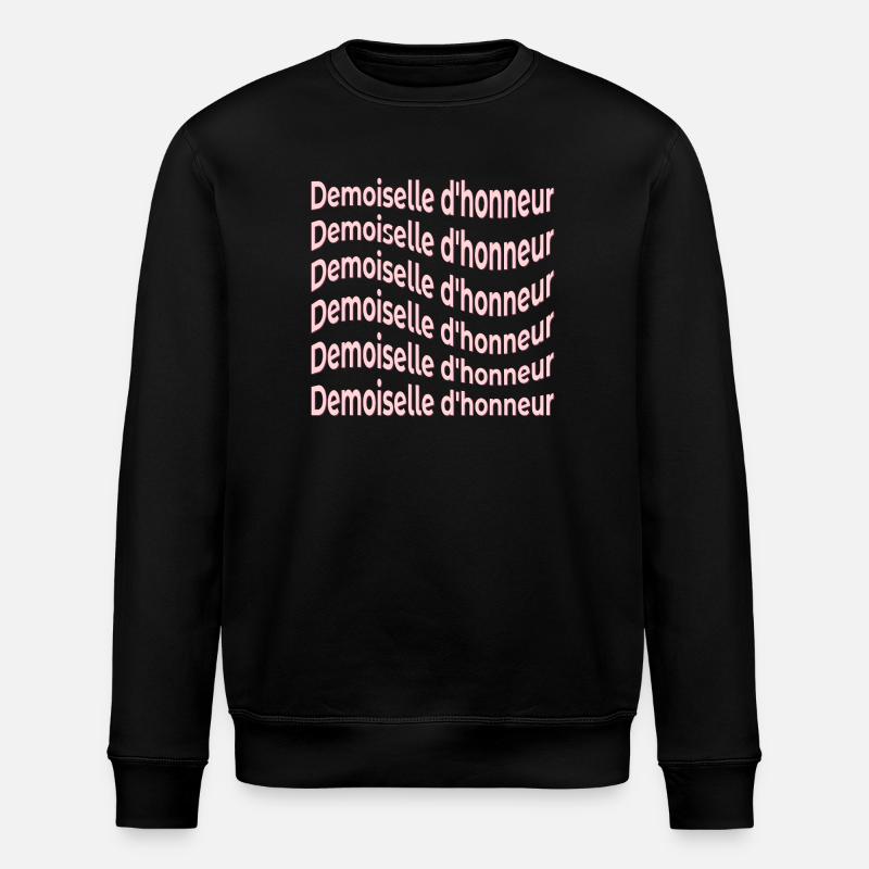 Bridesmaid Bride - Stanley/Stella ROLLER Unisex Organic Sweatshirt - black