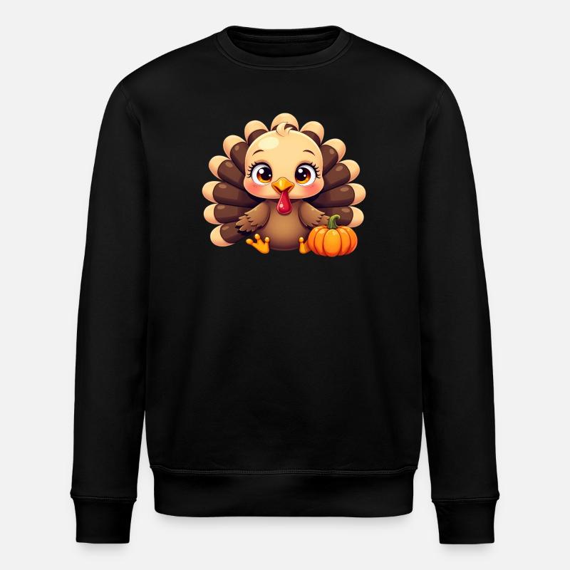 Bébé dinde de Thanksgiving - Sweat bio ROLLER Stanley/Stella Unisexe - noir