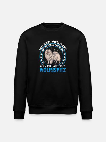 Wolfspitz is a friend German Wolfspitz - Stanley/Stella ROLLER Unisex Organic Sweatshirt - black