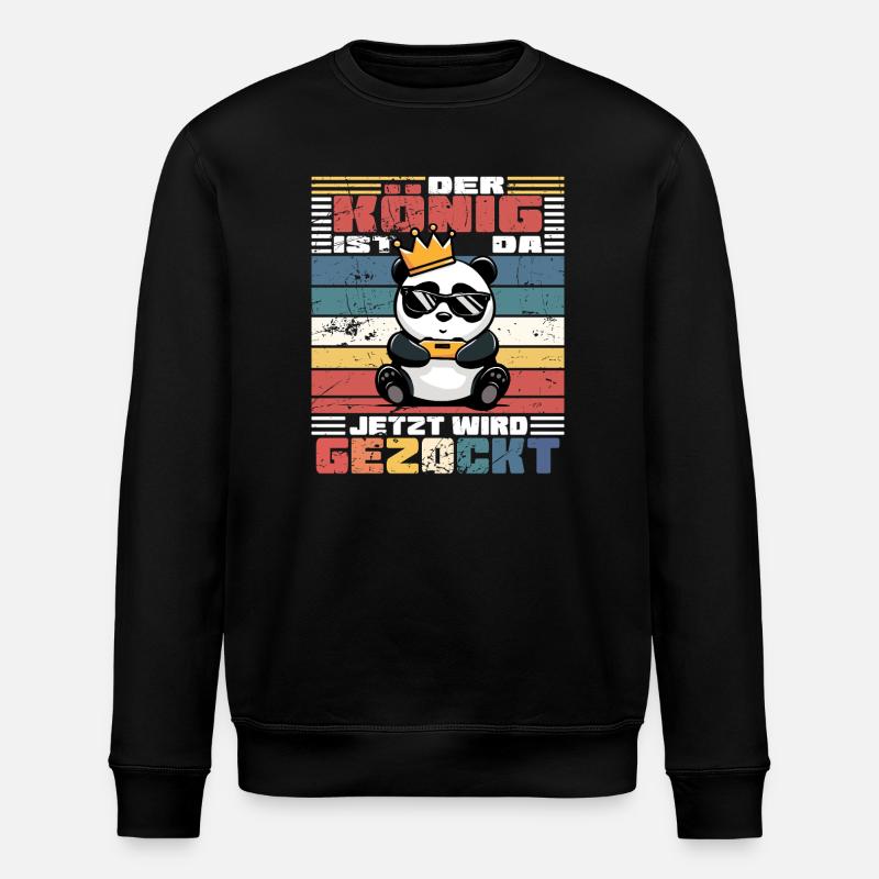 King Gamer - Panda - Sweat bio ROLLER Stanley/Stella Unisexe - noir