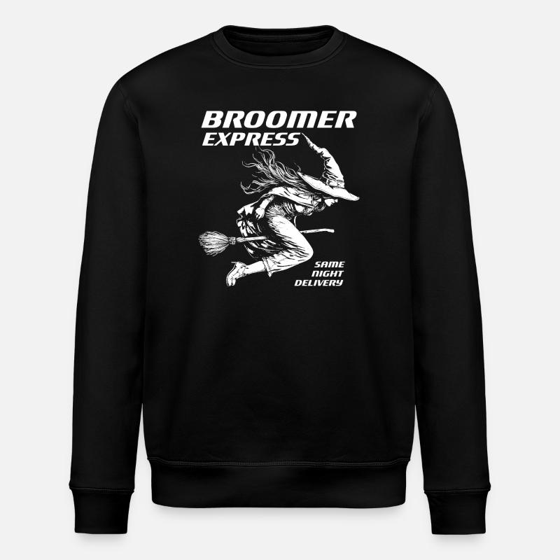 Witch Express White Design - Stanley/Stella ROLLER Unisex Organic Sweatshirt - black