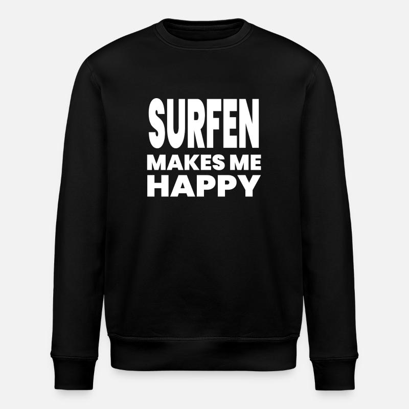 Surfen - Stanley/Stella Unisex Bio-Sweatshirt ROLLER - Schwarz
