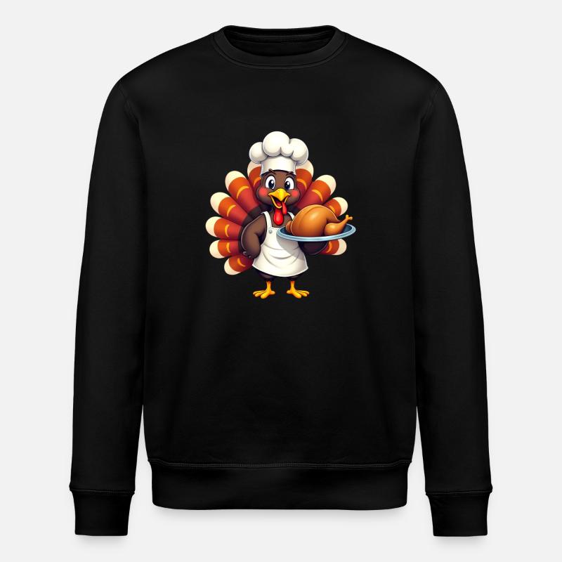 Cuisinier de dinde de Thanksgiving Thanksgiving - Sweat bio ROLLER Stanley/Stella Unisexe - noir