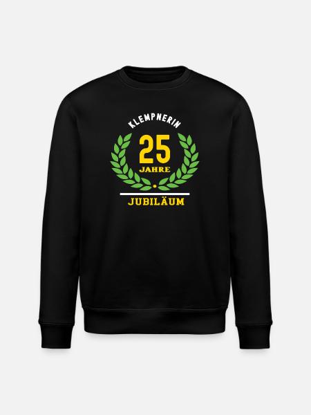 Plumber Anniversary 25 Years 25th Anniversary - Stanley/Stella ROLLER Unisex Organic Sweatshirt - black