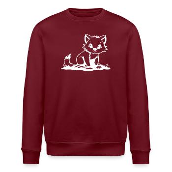 Fox - Stanley/Stella ROLLER Unisex Organic Sweatshirt - burgundy - Front - Nik (191cm)