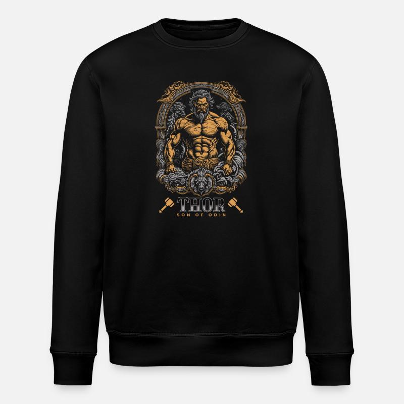 Thor Son of Odin Wikinger Design - Stanley/Stella Unisex Bio-Sweatshirt ROLLER - Schwarz