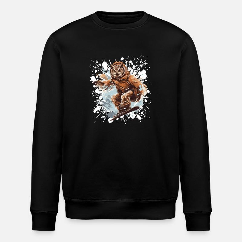 Hibou Snowboard - Sweat bio ROLLER Stanley/Stella Unisexe - noir