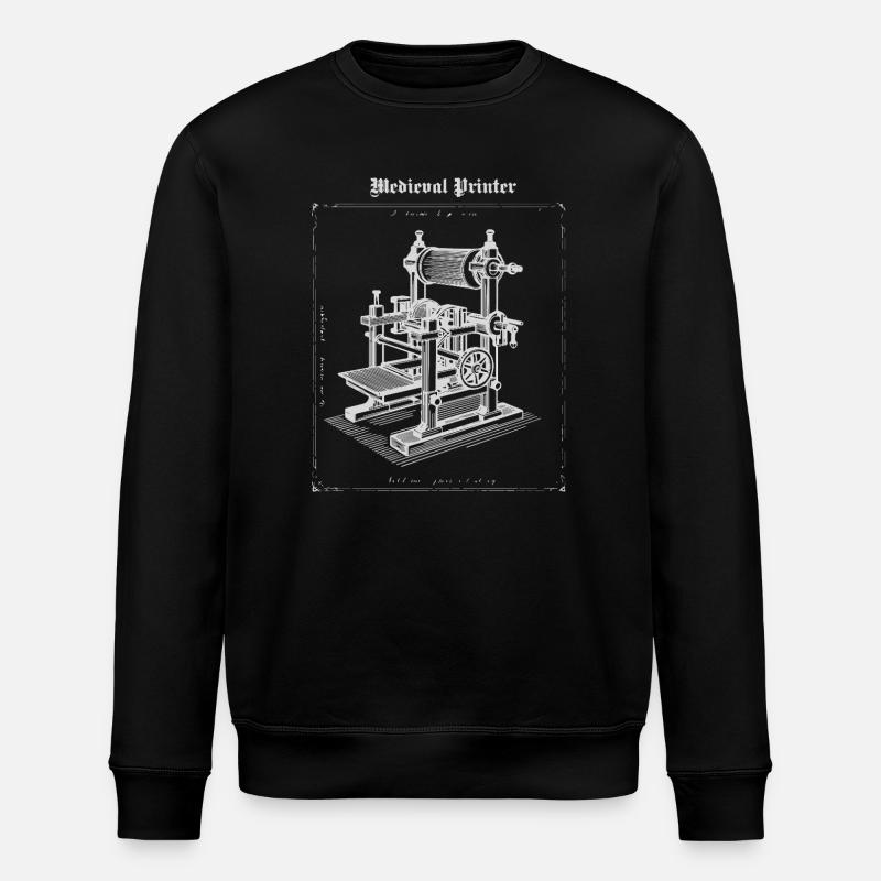 Illustration de machine d’imprimante antique - Sweat bio ROLLER Stanley/Stella Unisexe - noir