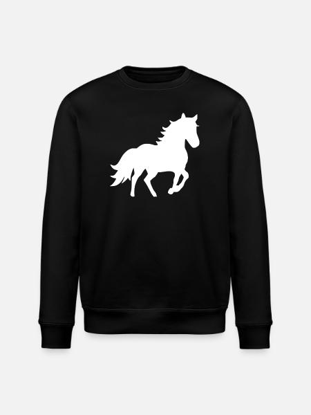 Heste Silhuetter T-shirt Gift Rider - Stanley/Stella økologisk unisex-sweatshirt ROLLER - sort