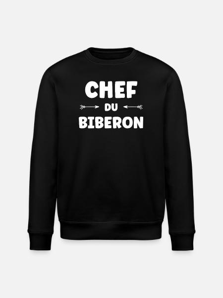 Chef du Biberon - Parental Humor - Stanley/Stella ROLLER Unisex Organic Sweatshirt - black