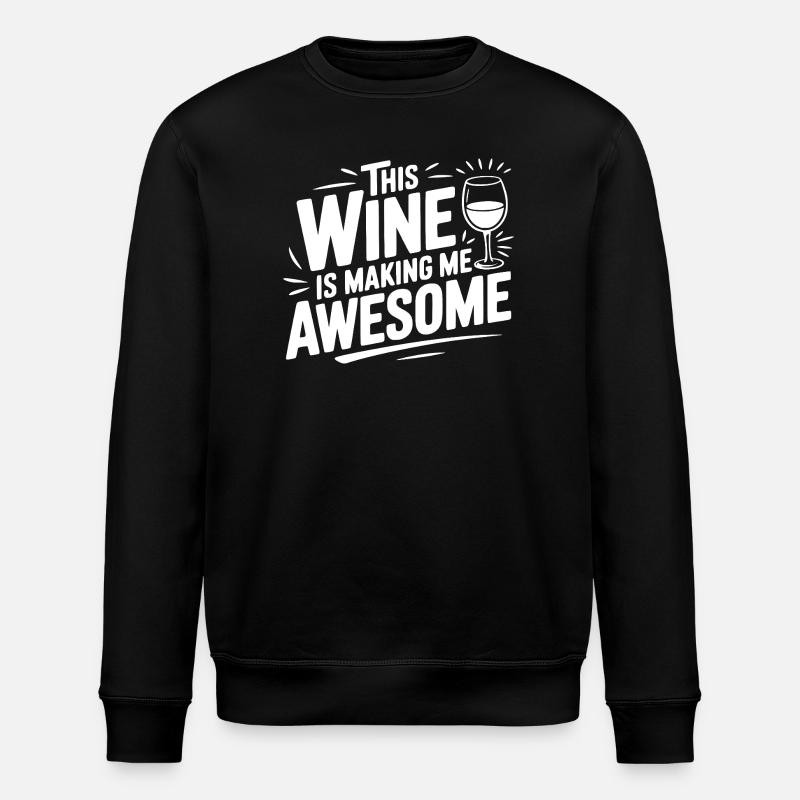 Le vin me rend génial - Sweat bio ROLLER Stanley/Stella Unisexe - noir