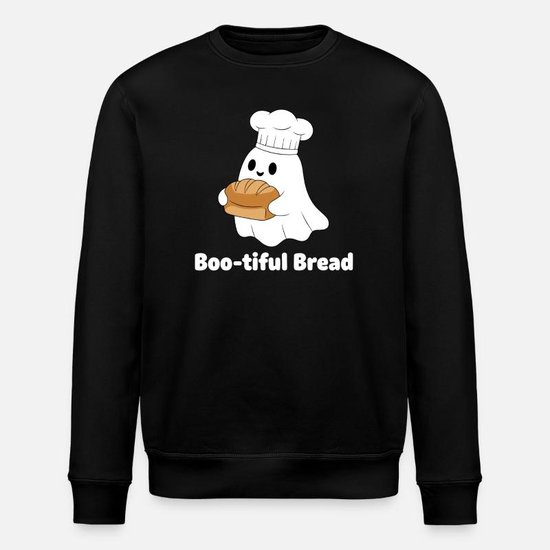 Boo Bread Spirit Chef - Stanley/Stella ROLLER Unisex Organic Sweatshirt - black