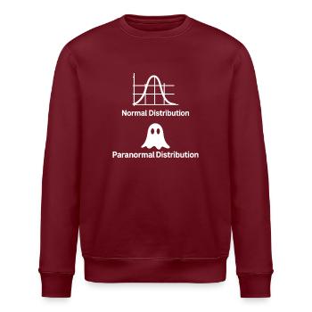 Mathelehrer Normale vs. Paranormale Verteilung - Stanley/Stella Unisex Bio-Sweatshirt ROLLER - Burgunderrot - Vorne - Nik (191cm)