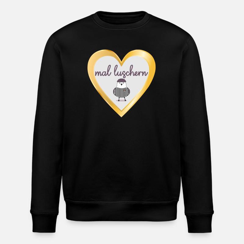 NORDDEUTSCH NEUGIER MÖWE - Stanley/Stella Unisex Bio-Sweatshirt ROLLER - Schwarz