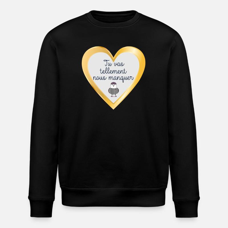 Farvel team - Stanley/Stella ROLLER økologisk unisex-sweatshirt - svart