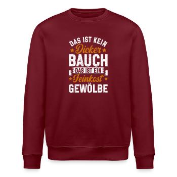 Das Ist Kein Dicker Bauch Das Ist Feinkostgewölbe - Stanley/Stella Unisex Bio-Sweatshirt ROLLER - Burgunderrot - Vorne - Nik (191cm)