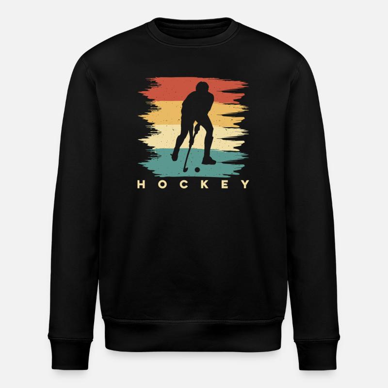 Hockey Eishockey Eishockeyspieler Geschenk - Stanley/Stella ROLLER Unisex Organic Sweatshirt - black