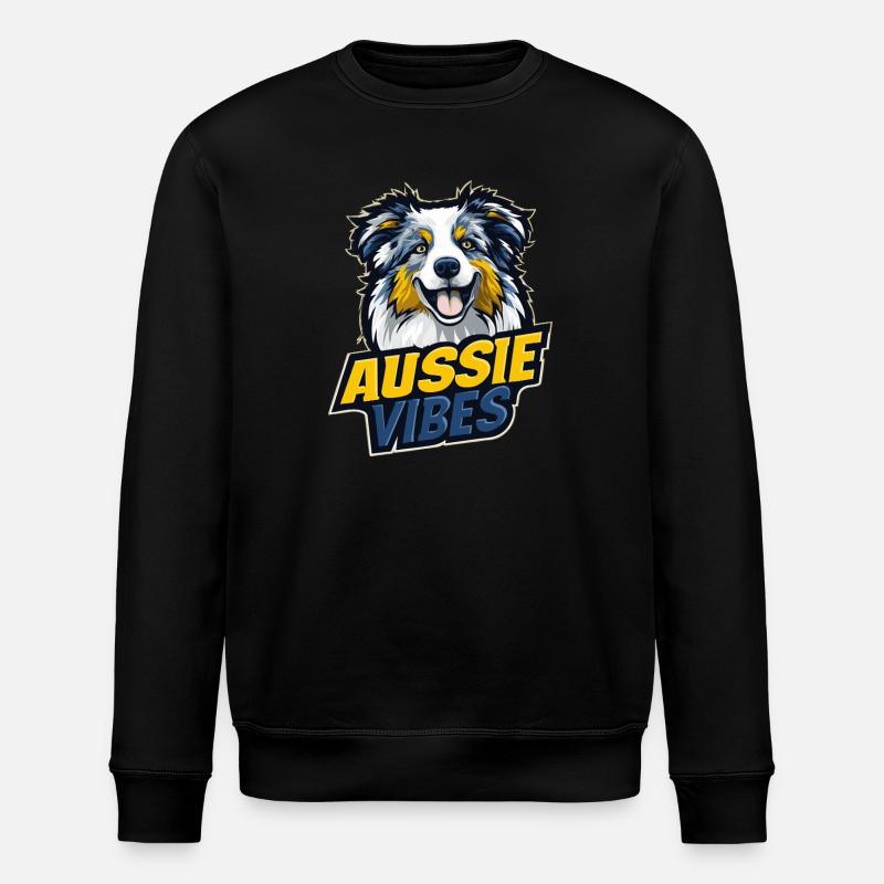 Australian Shepherd – AUSSIE VIBES - Stanley/Stella Unisex Bio-Sweatshirt ROLLER - Schwarz