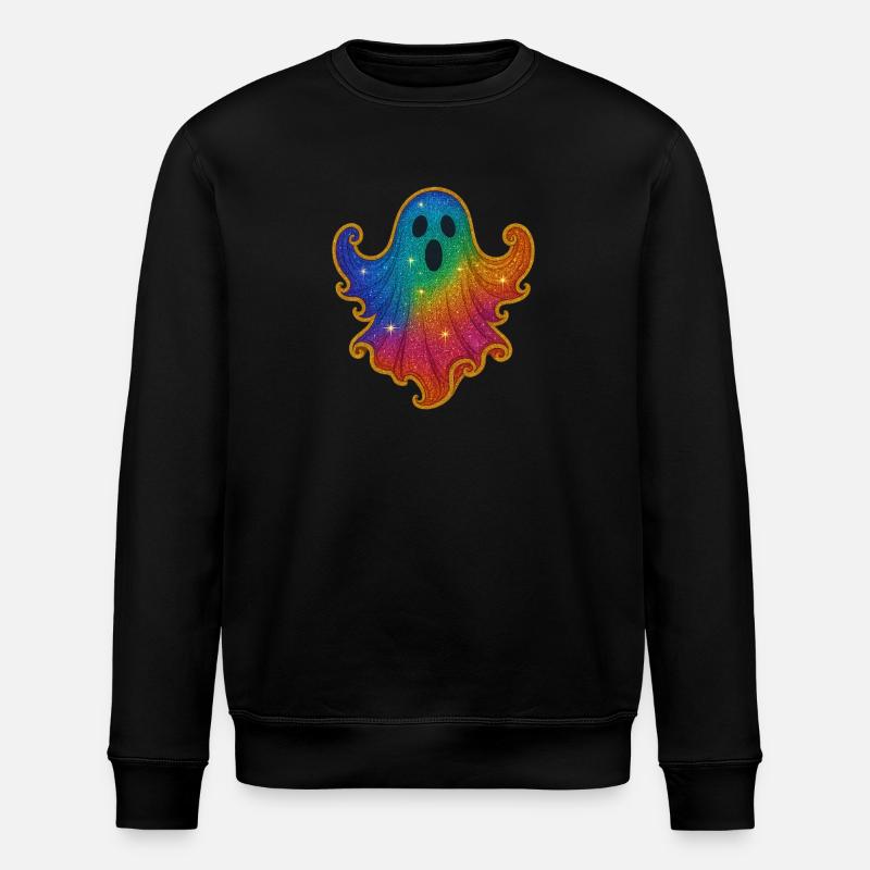 Regenbogen Geist Glitzer - Stanley/Stella Unisex Bio-Sweatshirt ROLLER - Schwarz