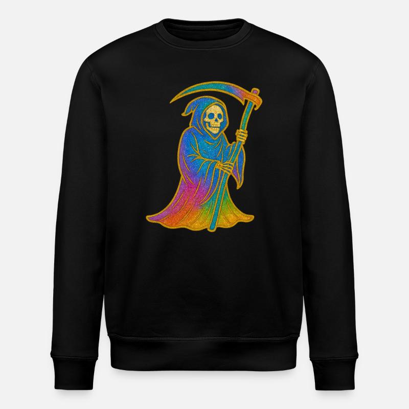 Regenbogen Sensenmann - Stanley/Stella Unisex Bio-Sweatshirt ROLLER - Schwarz