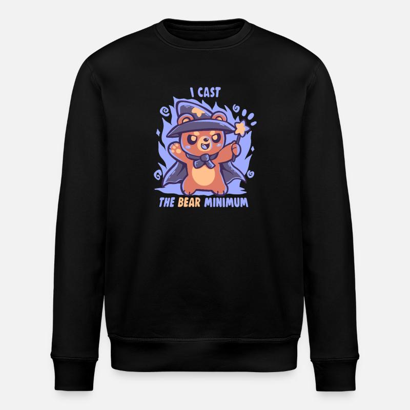 The Bear Minimum Spell - Stanley/Stella ROLLER Unisex Organic Sweatshirt - black