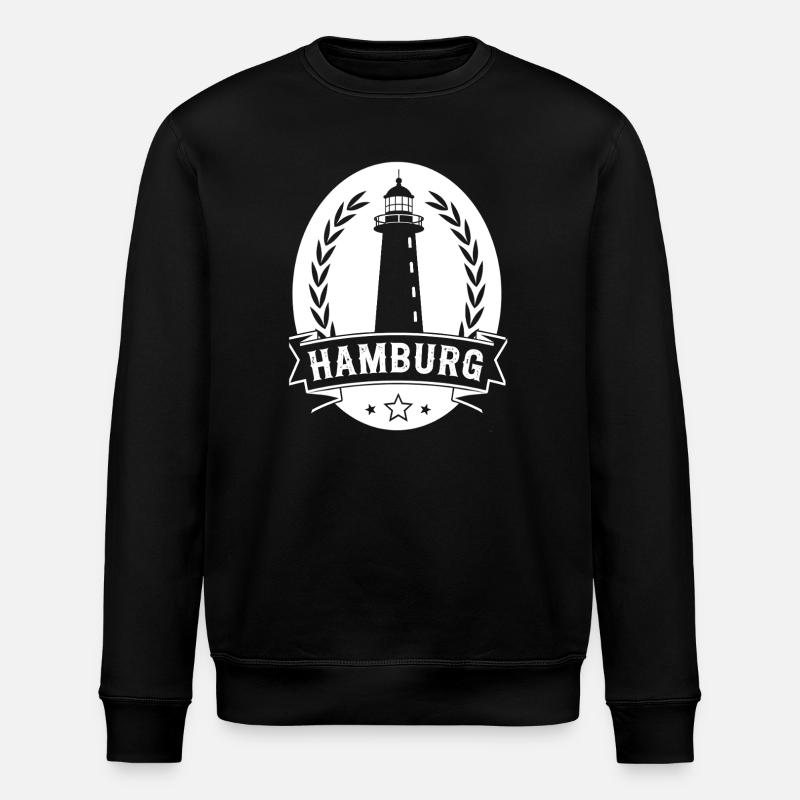 Leuchtturm Hamburg - Stanley/Stella Unisex Bio-Sweatshirt ROLLER - Schwarz